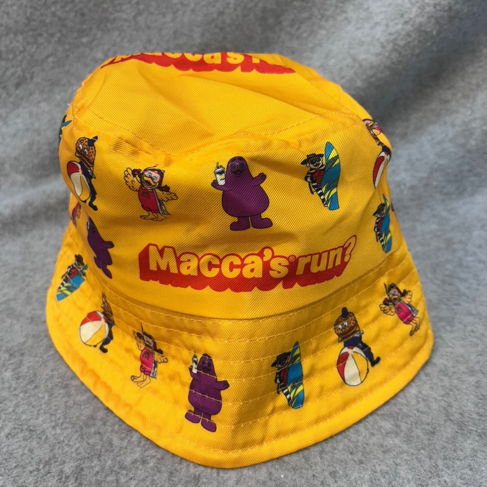 Macca's Run Characters Unisex Yellow McDonald's Bucket Hat All Over Print OSFM